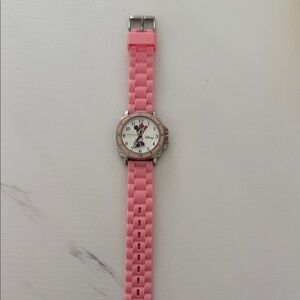 Pink Silicone Disney Minnie Strap Watch